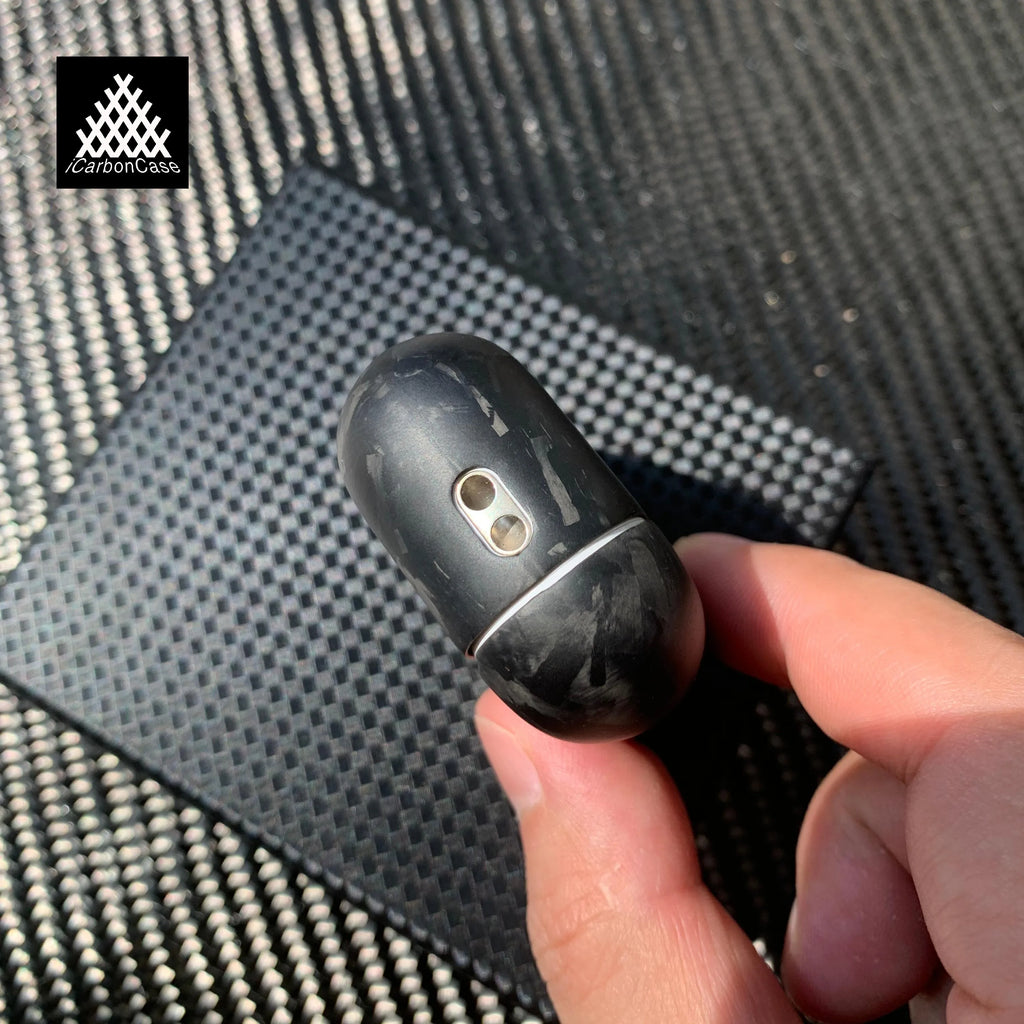 Matte Real Forged Carbon Fiber Case for Apple AirPods Pro 3 2 1 Airpods 3 4 Gen Light Protective Cover for Airpod Pro2 Earphone