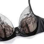 Luxury Women Lingerie Set Sexy Lace Embroidery Underwear French Thin Cup Push Up Bra Summer Mesh Breathable Intimates Bra Sets