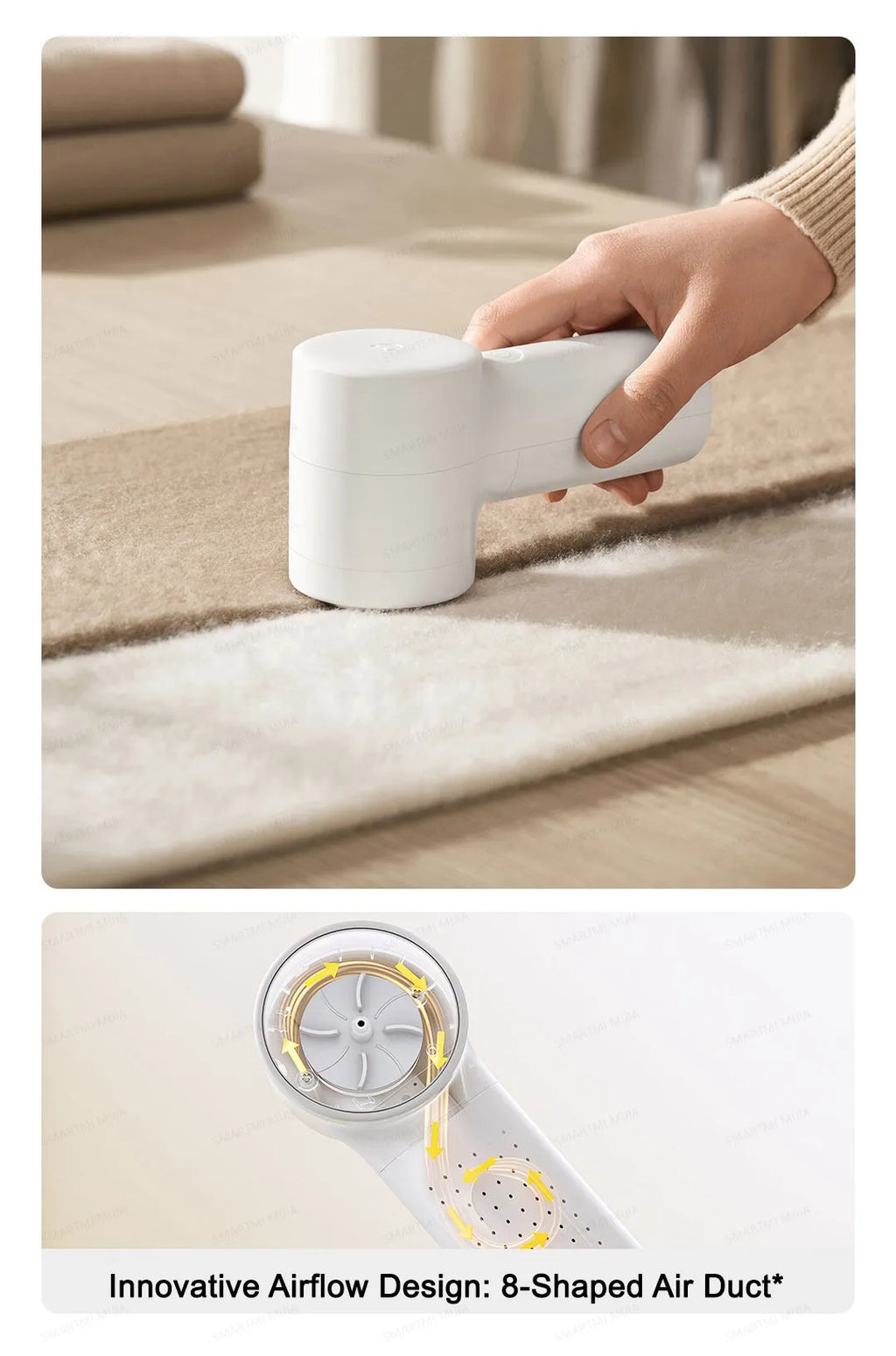MIJIA Lint Remover 2,Fabric Shaver Clothes,180min Battery,6-Blade Strong Suction,USB Rechargeable,Fluff Pellet Removers