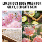 Sakura Shower Gel Long Moisturizing Smooth Long Lasting Fragrance Gentle Foam Body Cleansing Bath Product 200ml