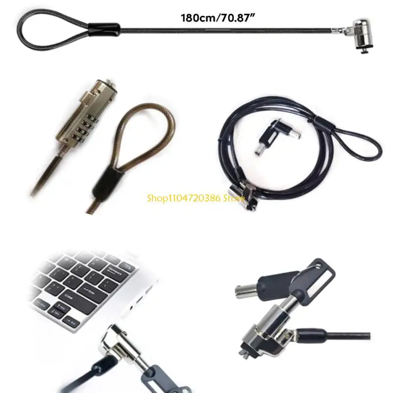 K0EA Laptop Anti Theft Lock Notebook/Laptop Cable Lock Hardware Security Cable Lock for 6x2.5mm Hole Laptops Other Devices