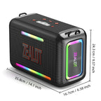 zealot-S95 Portable Bluetooth Speaker Waterproof 120W High Power RGB Colorful Light Wireless Subwoofer 360 Stereo Surround TWS