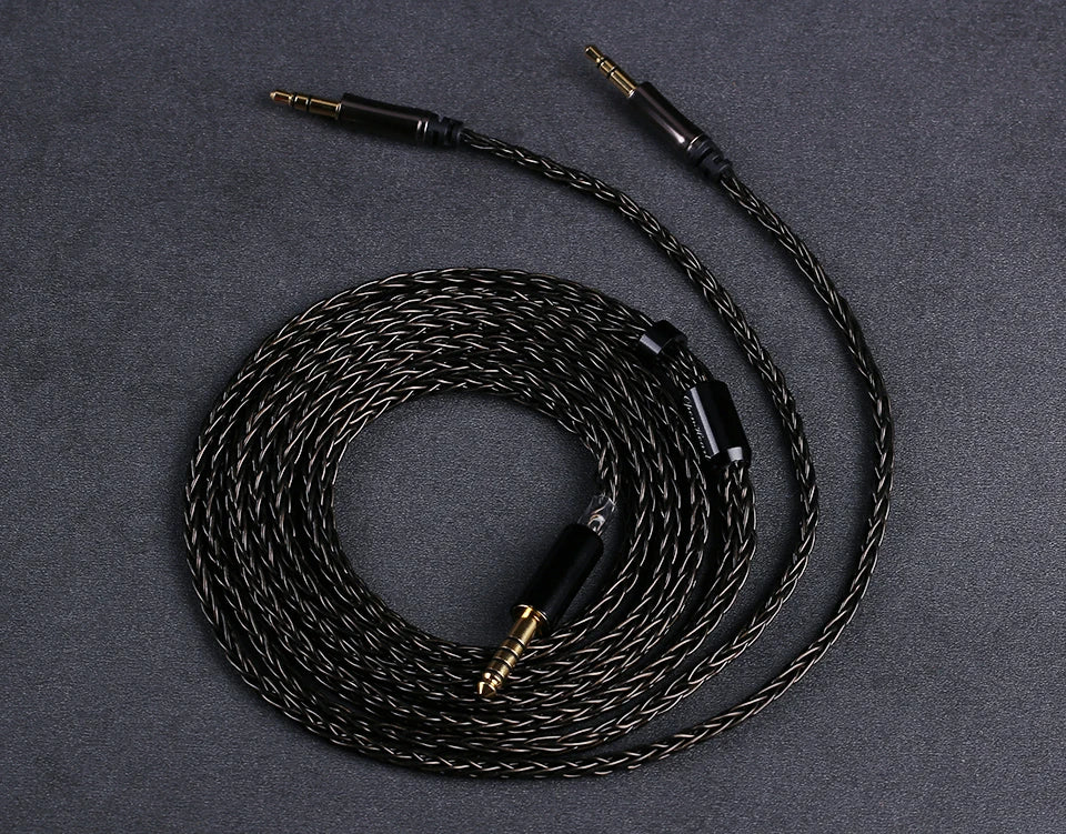 OPENHEART 16 Core Headphone Cable 1 to 2 jack dual 3.5/2.5/4.4mm/XLR Balance Cable For HIFIMAN DENON Replacement Cable 2m 3m
