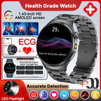 New Accurate ECG Smart Watch Blood Lipids Five Viscera Health Check Body Temperature BT Call Sports Smart Watches For Men 2026
