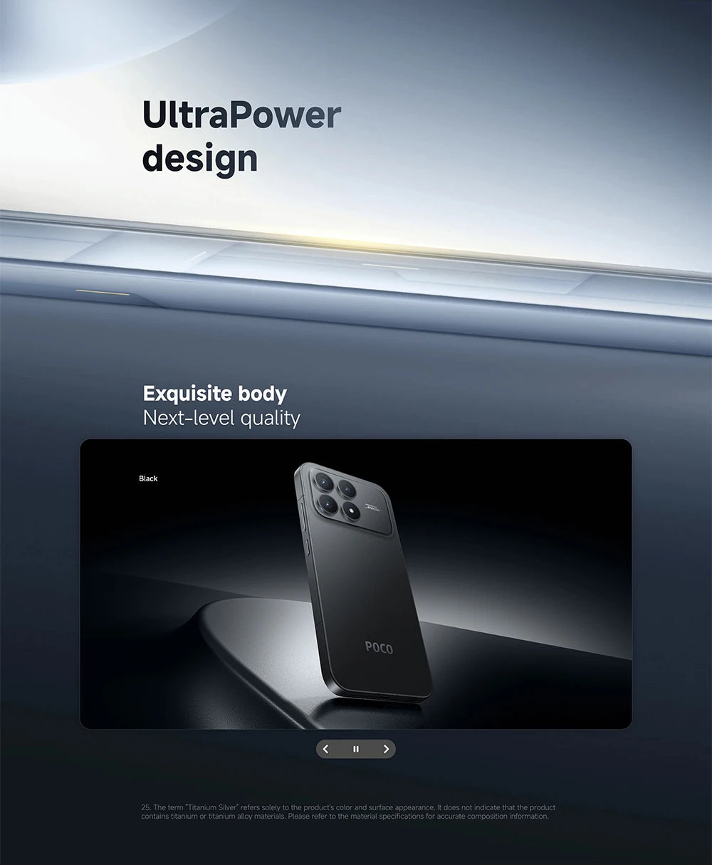 Global Version POCO F8 Pro 5G smartphone 5G 6.59" Snapdragon® 8 Elite Mobile Platform 6210mAh 100W 50MP camera IP68 NFC XIaomi