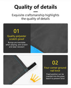 200*210cm Sandproof Beach Blanket Waterproof Beach Mat Portable Lightweight Picnic Blanket Camping Mat For Travel Hiking Sports