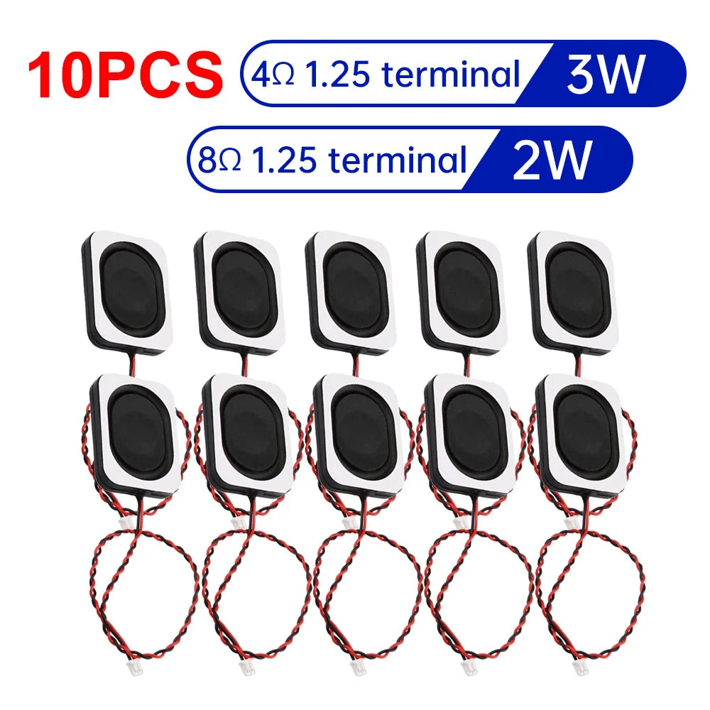 1-10PCS 4 ohm 3W / 8 ohm 2W Speaker Square Small Cavity Notebook Computer 3525/2535 Ultra-Thin Box Speaker