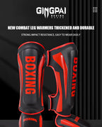 Professional Free Fighting Leg Protector with Foot Back Sanda Boxing Fighting Taekwondo Protective Equipment Adult and Children