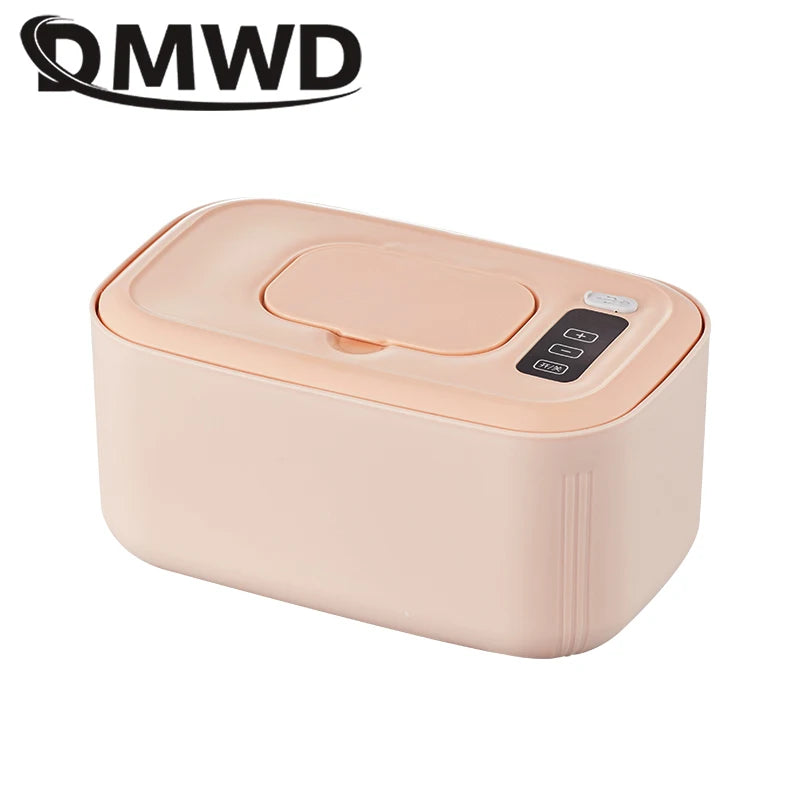 USB Baby Wet Wipe Warmer Electric Tissue Heater Cotton Towel Dispenser Digital Adjustable Temperature Thermostat Napkin Case EU Main image