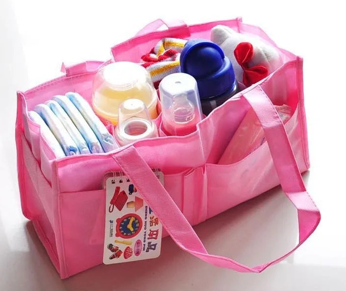 Portable Mummy Bag Bottle Storage Multi-Function Separate Bag Nappy Maternity Handbag Baby Tote Diaper Organizer