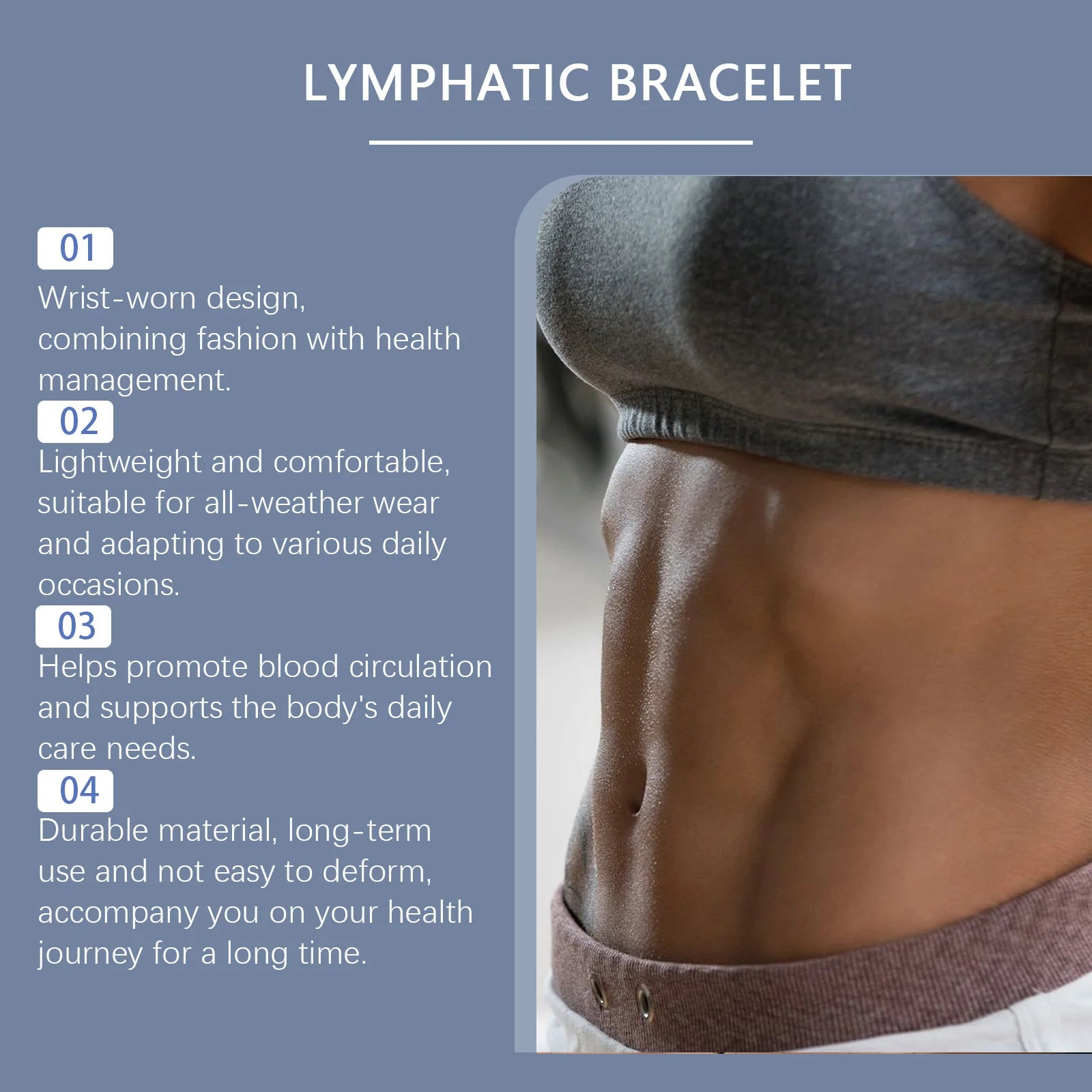 Unisex Weight Loss Bracelet Burning Fat Body Shaping Anti Fatigue Energy Therapy Improve Metabolism Lymphatic Detox Bracelet