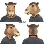 Camel Latex Mask Funny Animal Headgear Christmas Carnival Party Novelty Animal Full Head Mask Halloween Cosplay Head Cover