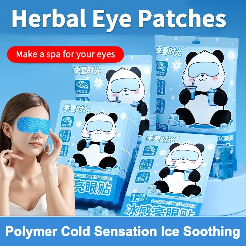 20/40 Pcs Box Hot Selling Disposable Ice Eye Patches Hydrogel Eye Protection Relieve Fatigue Herbal Cold Compress Eye Masks Secondary image