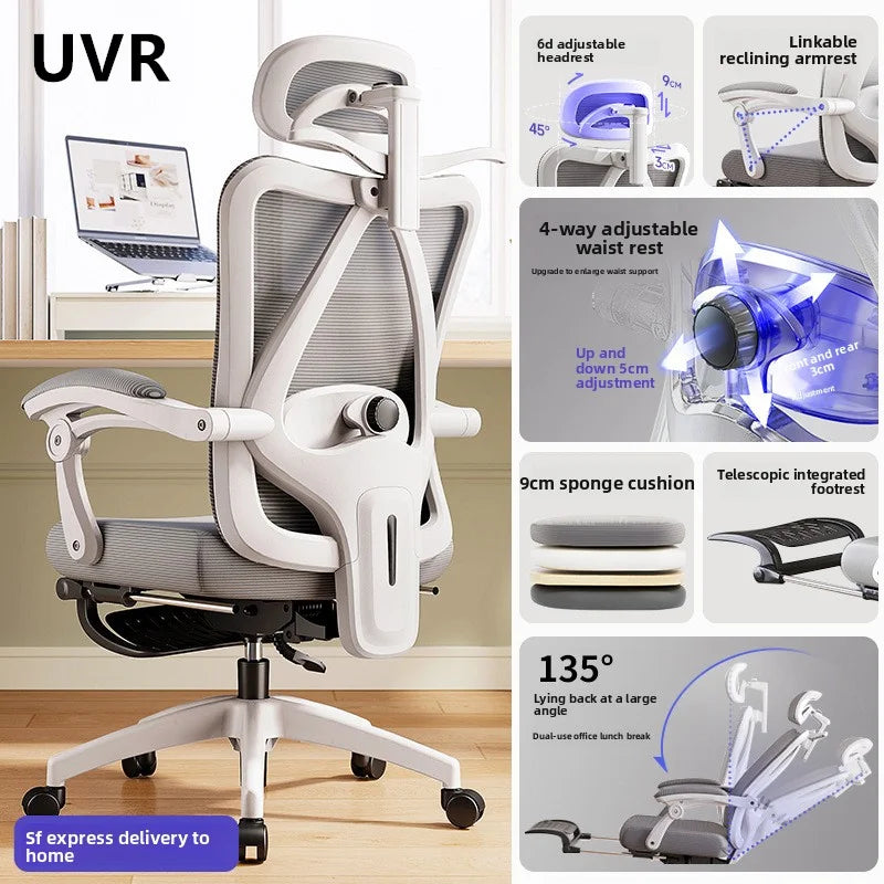 UVR Gaming Computer Chair Ergonomic Design Furniture Field Adjustable Swivel Chair Mesh Office Chair Home Athletics Chair Secondary image