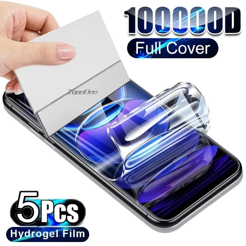 5Pcs Hydrogel Film For Samsung A57 A56 A55 A54 A53 A52 A37 A36 A35 A34 A33 A26 A25 A17 A16 A15 A14 A13 A07 A06 Screen Protectors Main image