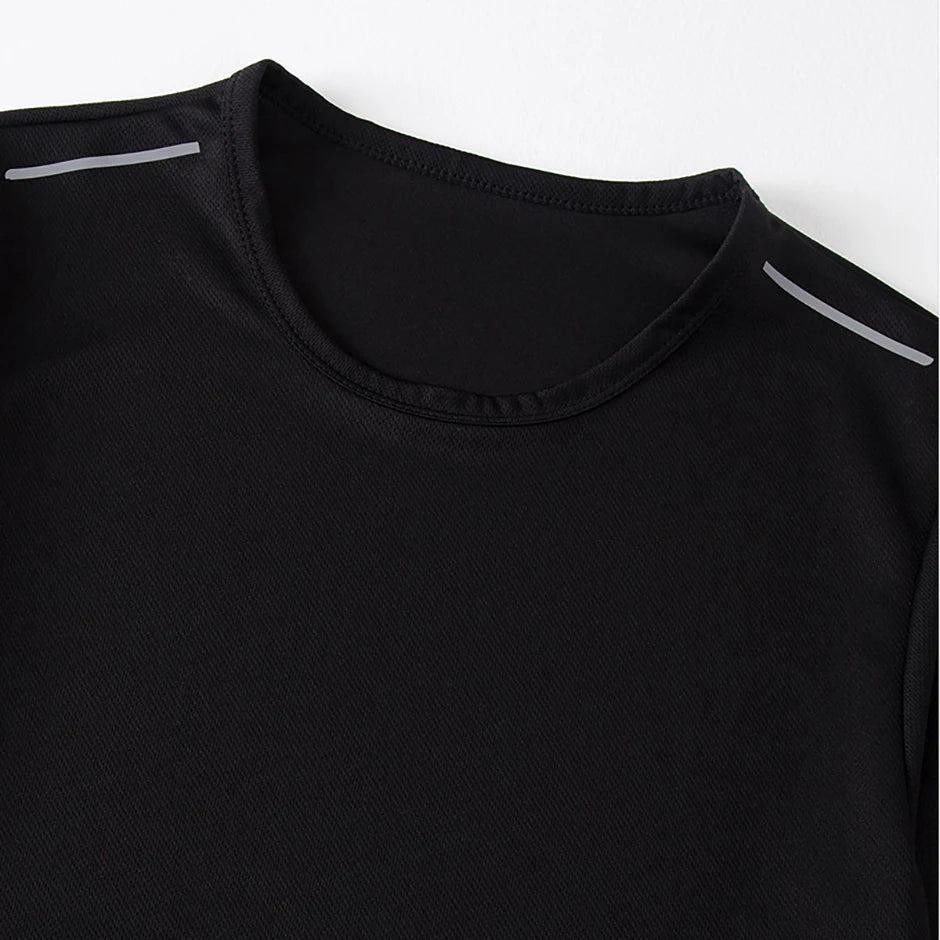 4/1 Pcs Men's Summer Multicolor Quick-drying Sports Short Sleeve Loose Breathable Fitness Running Badminton T Reflective Strip