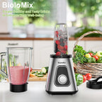 BioloMix Professional 1300W Blender with 1.5L BPA Free Glass Pitcher Perfect for Frozen Smoothies and Homemade Sauces