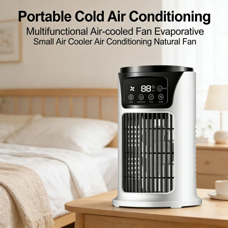 Multifunctional Evaporative Cooling Fan Portable Cold Air Conditioner Small Air Cooler Natural Air-cooled Fan for Desk Main image