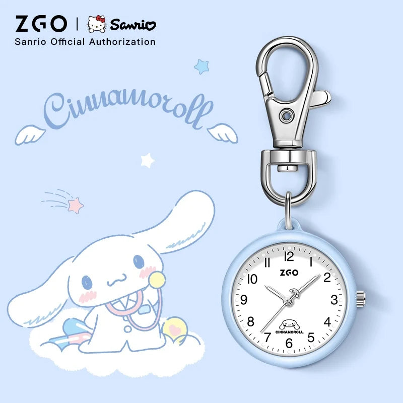 ZGO Sanrio Cinnamoroll Lady Pocket Watch, Simple Design Sense Pendant Watch, Waterproof, Quartz Watch, Gift 733 Main image