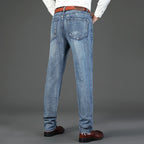 Wthinlee 8 Models Spring Autumn Business Jeans Men Casual Straight Stretch Fashion Classic Work Denim Trousers Brand Clothing
