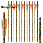 6/12/24pcs 20'' Archery Crossbow Bolt Carbon Arrow with 4-inch Feather ID7.6mm  Outdoor Hunting Sports Practice Crossbow Arrows