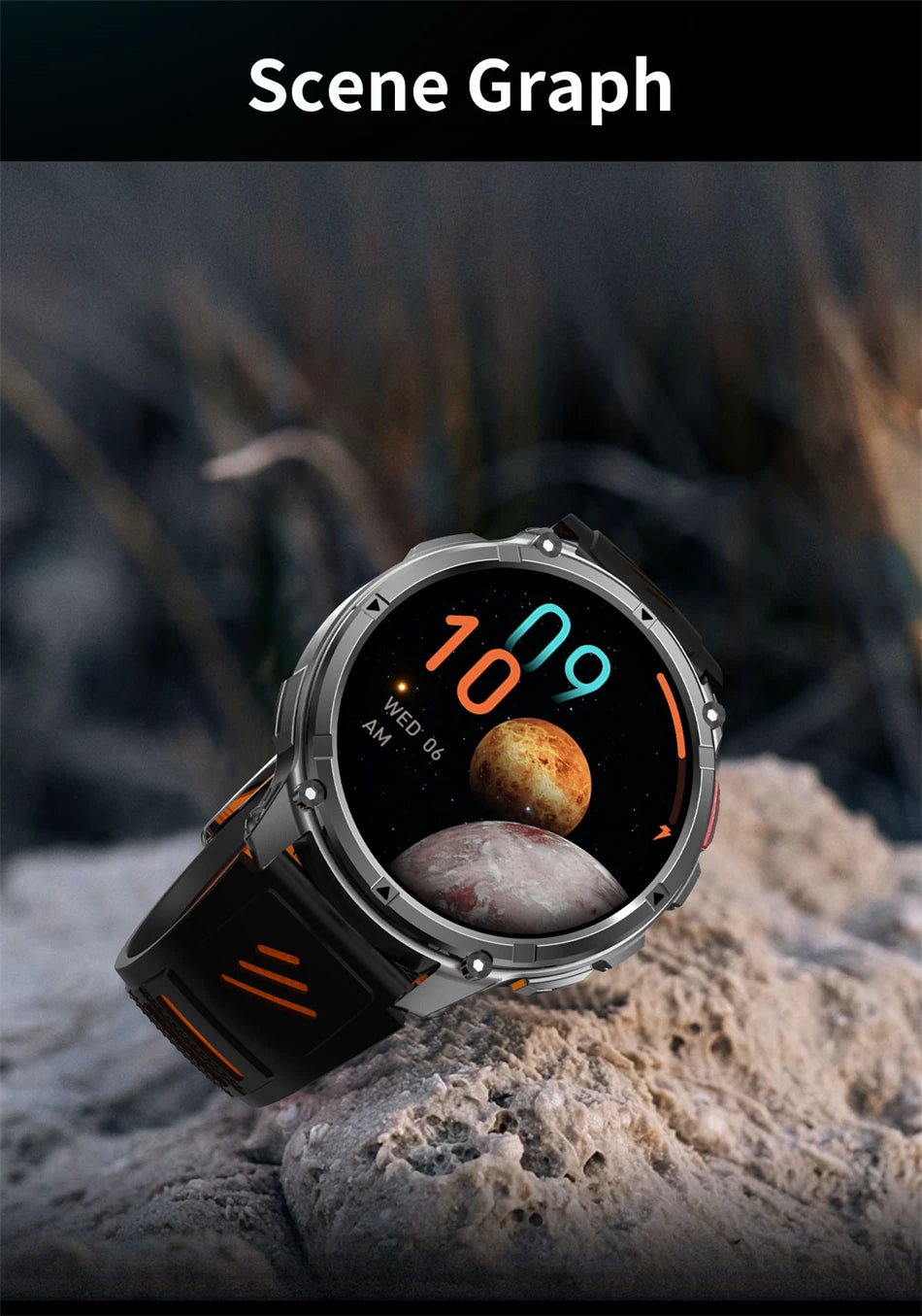 2026 New T-Rex 3 Ultra 1100mAh Smart Watch 5ATM Waterproof Outdoor Sports GPS Track Heart Rate Compass Bluetooth Call Smartwatch