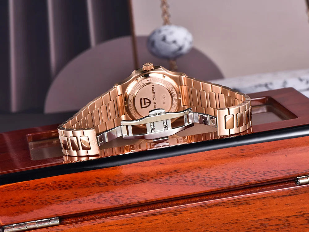 PAGANI DESIGN New Sporty Elegance Mechanical Watch Sapphire Seagull ST16 Movt Man watch Stainless Steel Luminous Men's Watches