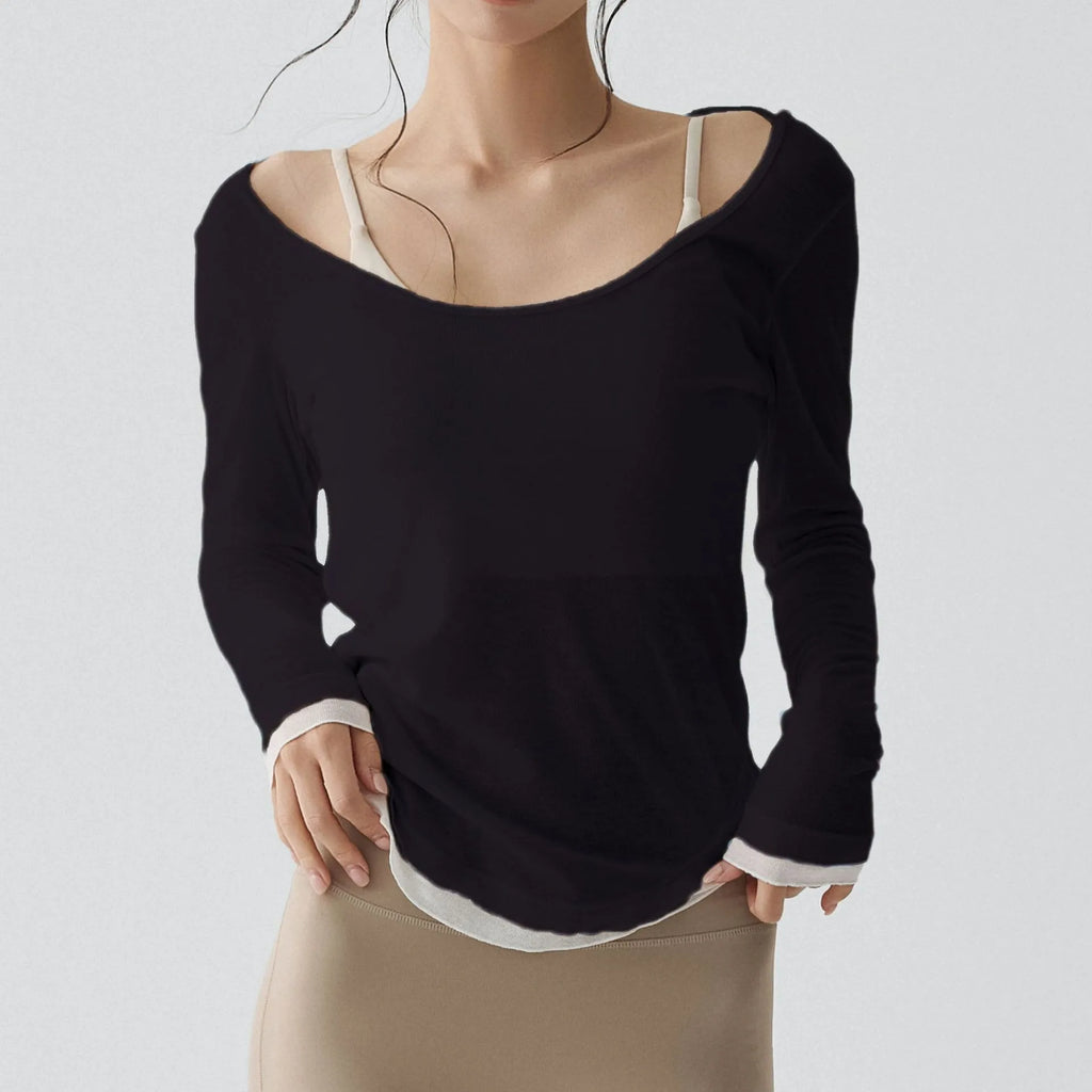 Women's Long Sleeve Sports Shirt Yoga Wear Fitness T-Shirt Quick-dry Running T-shirt Workout Top Female Gym Shirt Clothing