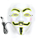 V For Vendetta Mask Cosplay Guy Fawkes Hacker Glowing Mask For Halloween Carnival  Decor Props