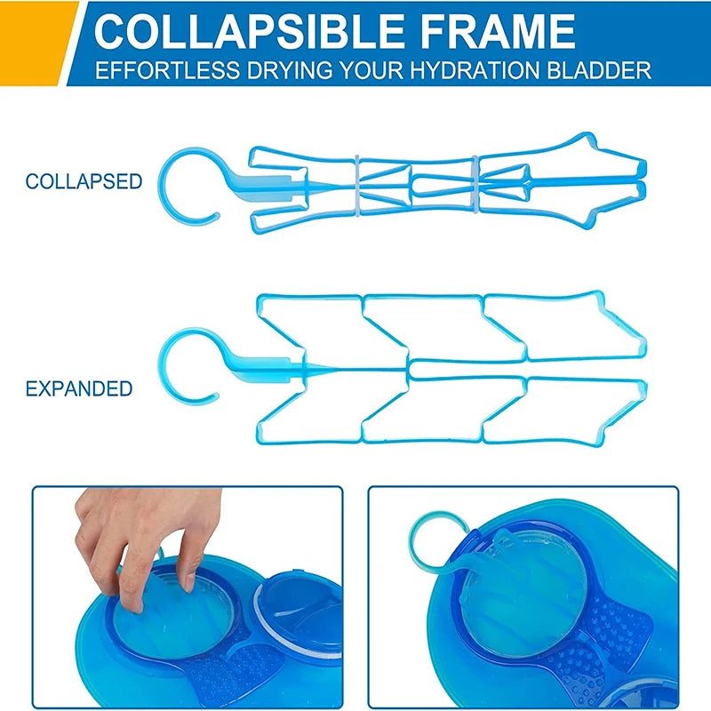 4 in 1 Hydration Water Bladder Cleaning Kit Multifunctional Tube Brush Drying Rack Portable Cleaner Tool for Camp Hike Water Bag