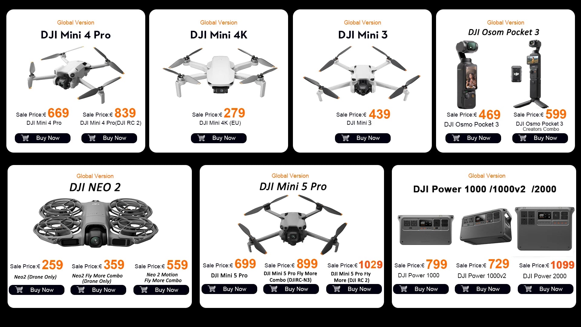 Global Version DJI Neo 2 Camera Drones 4K High-Quality Imaging 1/2-inch CMOS Sensor 4K/60fps Video And 4K/100fps Slow-motion Easy for Beginners