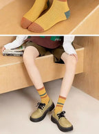 5 Pairs Striped Print Socks for Women Comfy Soft Mid Tube Socks Winter  Harajuku Funny Casual Sock Women's Stockings Hosiery