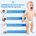 VELPEAU Baby Umbilical Hernia Belt, Newborn Belly Button Navel Band with 3 Compression Pads, Abdominal Binder Support for Infant
