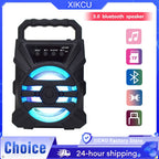 500mAh Bluetooth speaker Sound box high power bluetooth speakers TF Udisk karaoke handheld sound subwoofers for dancing