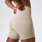Hearuisavy Summer Soft Yoga Shorts Buttock Lift Gym Leggings Women High Waist Sports Shorts Women Running Workout Shorts Female