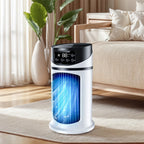Portable Air Conditioner Desk Fan Spray Humidifier Air Cooling Fan Timing Circulation Wind Quiet Electric Fan for Home Office
