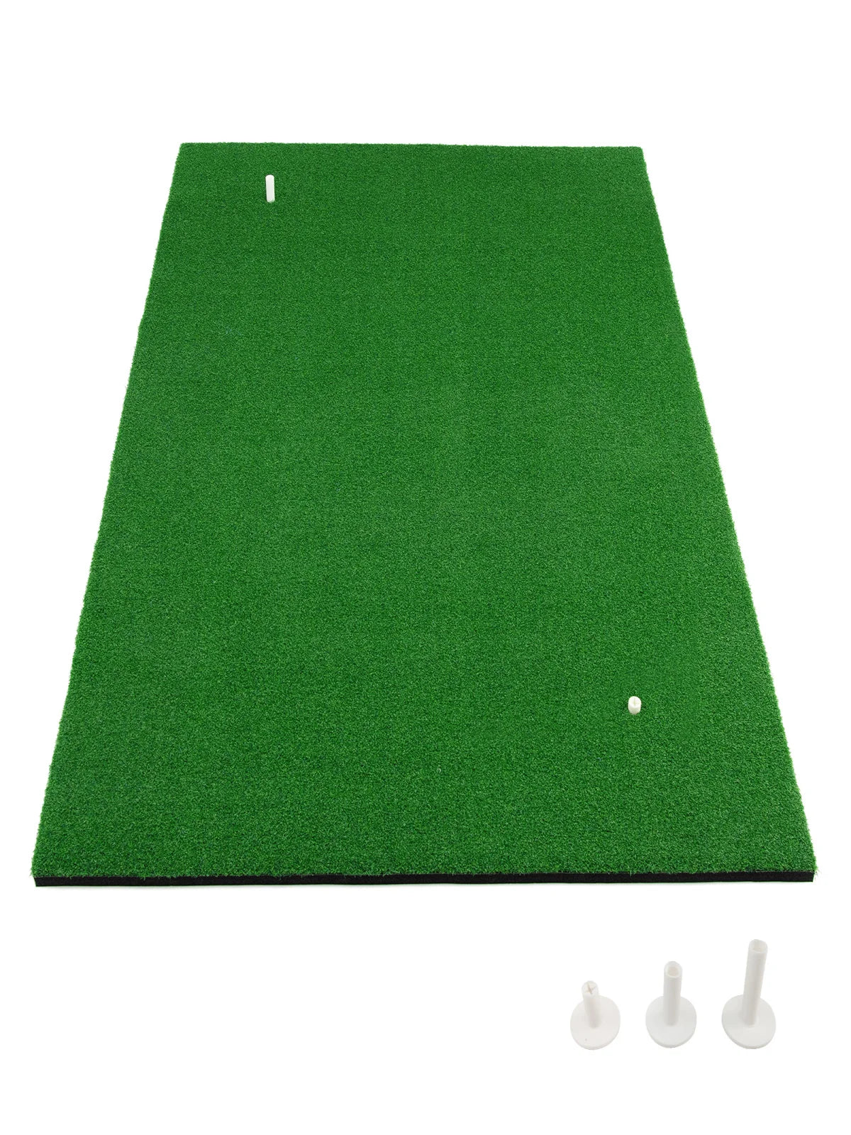 Golf Hitting Mat, Reel Feel Golf Practice Mat with Synthetic Turf and 2 Tee Positions, 3 Rubber Tees Included, Golf Putting