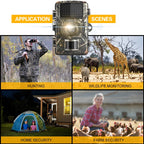 16MP 1080P Wildlife Hunting Trail and Game Camera Motion Activated Security Camera IP66 Waterproof Outdoor Infrared Night Vision