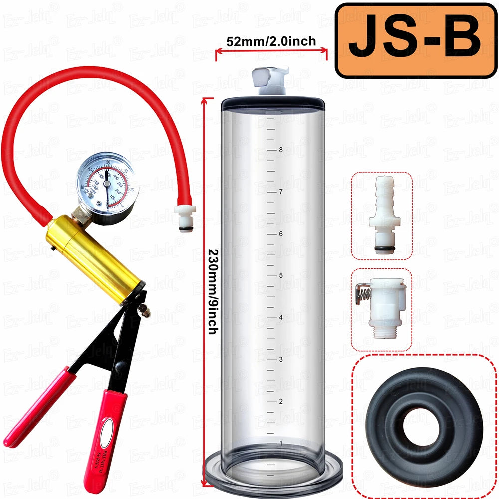 Acrylic Penis Pump Manual Penis Enlarger Sex Toy For Man Vacuum Pump Male Masturbation Penis Enlargement Trainer Adults Product