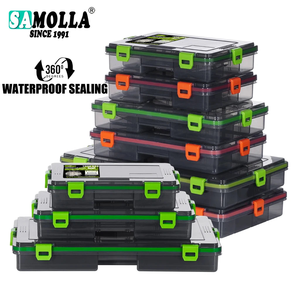 SAMOLLA Fishing Tackle Waterproof Box Lure Storage Lure Hook Boxes Baits Container Storage Case Fishing Accessories Main image