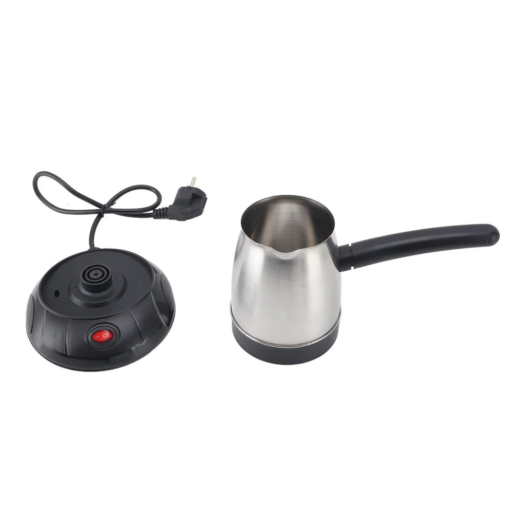 500ml Stainless Steel Electric Turkish Coffee Maker Pot with Long Removable Handle for Tea And Milk