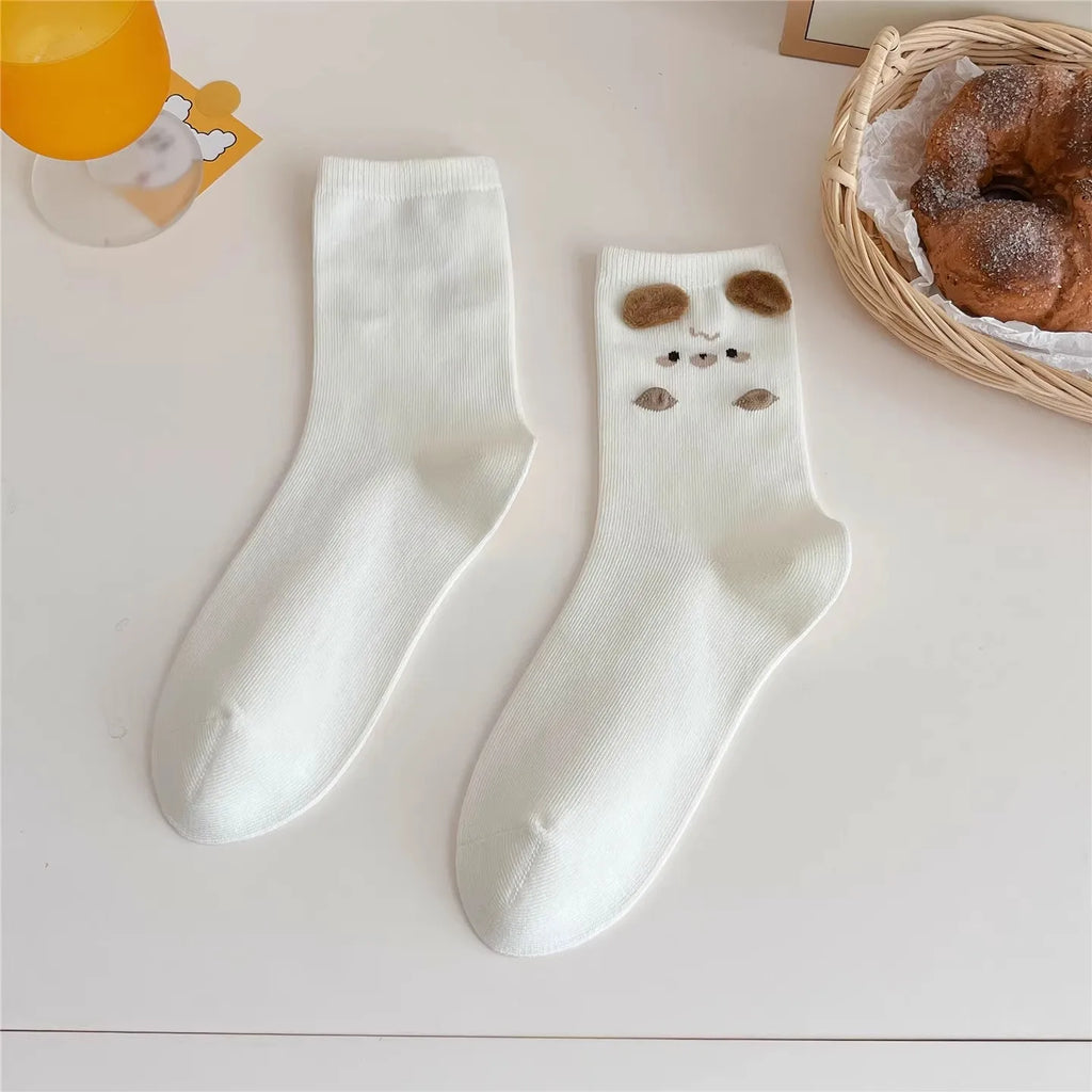 Fashion Sweet Cute 3D Animal Ears Pig Hosiery Winter Warm Cartoon Socks for Children Harajuku Cotton Soft Home Floor Sock
