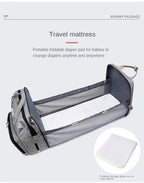 Mommy Diaper Bags Baby Bed Mother Large Capacity Nappy Milk Bottle Backpacks with Changing Mat Convenient Baby Nursing Bags
