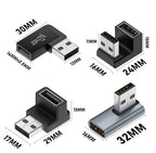 NNBILI USB3.0 Male to Female Right Angle Extension Adapter USB Upward Elbow 90 Degree Adapter 10Gbps For Laptop PC Connector