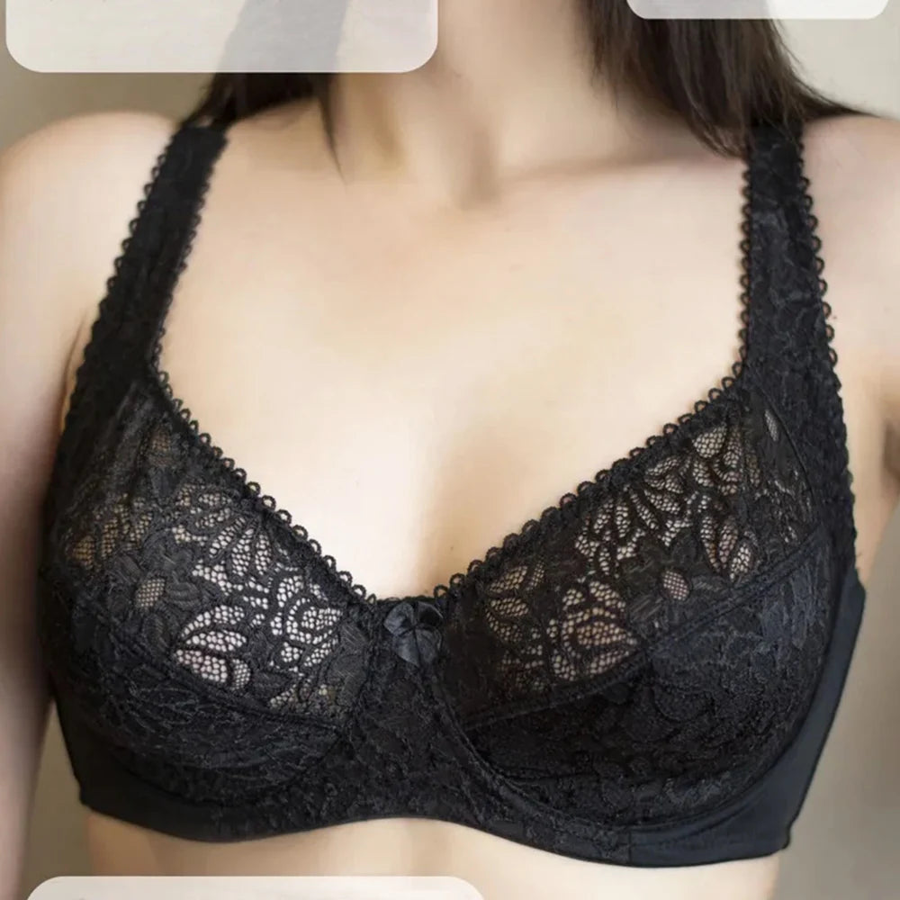 Plus Size Bras For Women Lace Modern Ladies Elegance Brassiere Underwear Sexy Lingerie Tops C D DD E F Cup