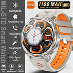 2026 New T-Rex 3 Ultra 1100mAh Smart Watch 5ATM Waterproof Outdoor Sports GPS Track Heart Rate Compass Bluetooth Call Smartwatch