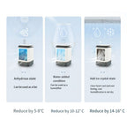 USB Portable Air Conditioner Fan Dual Mist Humidifier Ice Box 3 Speed Desktop Cooling Fan With LED Night Light