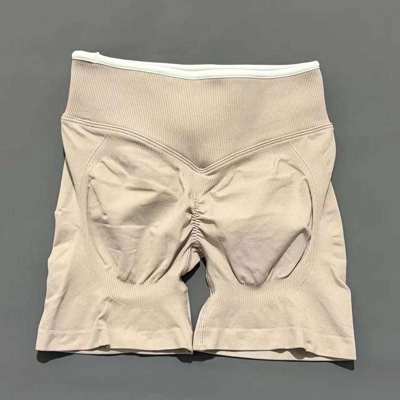 Women's Sports Shorts Gym High Waist Scrunch Seamless Yoga Leggings Cycling Shorts Workout Running Fitness Pants