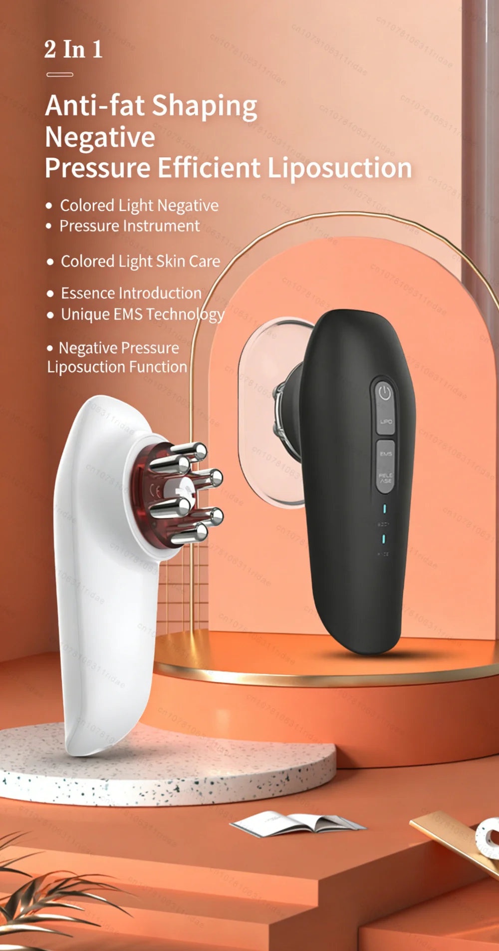 Electric Fat Cellulite EMS Removal Abdomen Massage Device Strong Suction Deep Tissue Body Sculpting Massager Tool Anti Cellulite