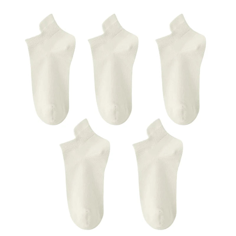10pieces=5 Pairs Women Socks Casual Breathable High Quality Ankle Sock Summer Low Cut Cotton Thin Short Elastic Sox calcetines